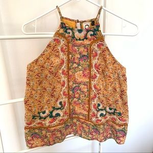 Anthropologie Akemi + Kin Embroidered Halter Top